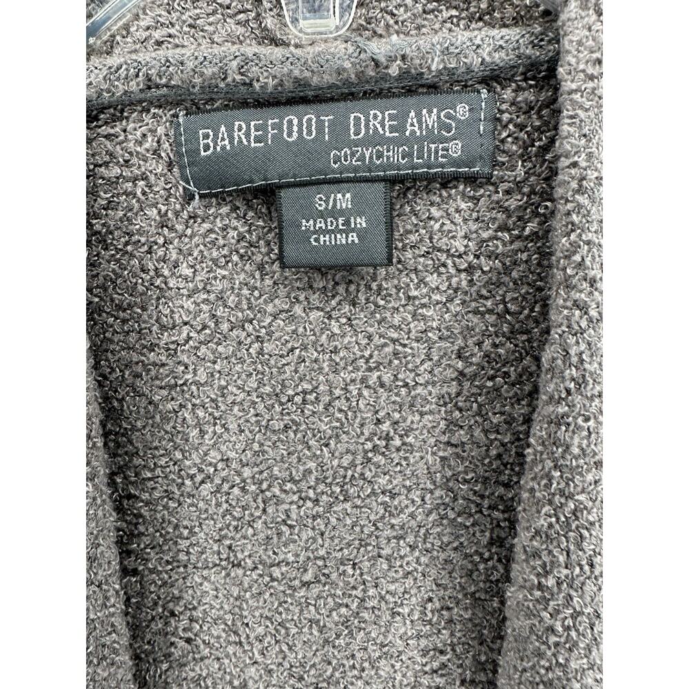 Barefoot Dreams Regular CozyChic Lite Ribbed Island Wrap Cardigan Carbon S/M - Picture 4 of 10